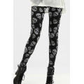 Nahtloser Damen-Leggings mit Skelett Kopf Designs